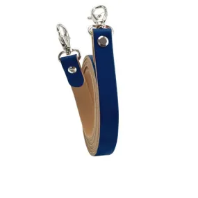 Lanière 100 cm bleu marine à mousquetons