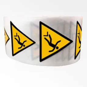 Rouleau de pictogrammes de danger 'chute avec dénivellation' w008 100 mm